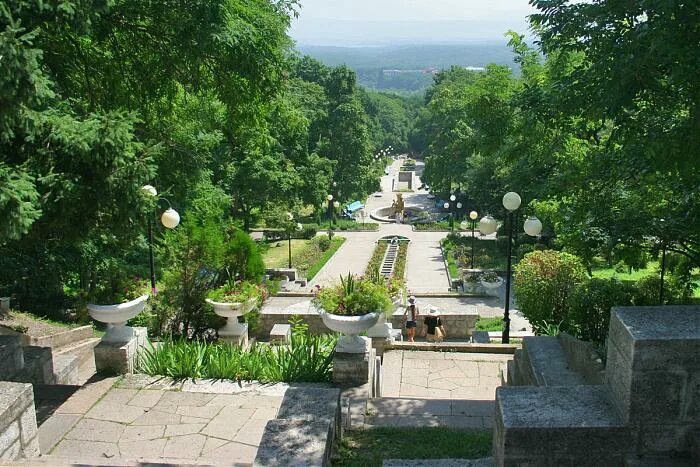 Каскадная лестница железноводск фото Верхняя каскадная лестница - Железноводск