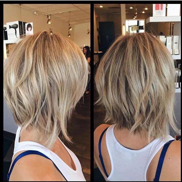 Каскадное каре фото спереди и сзади Edmonton Salon & 1 Barber on Instagram: "Great textured cut and color by Christi