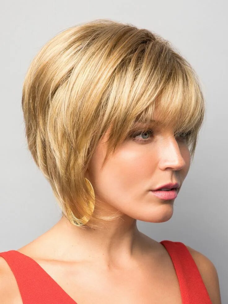 Каскадное каре на короткие волосы фото Reese Synthetic Wig Hair styles, Messy bob hairstyles, Hairstyles for thin hair