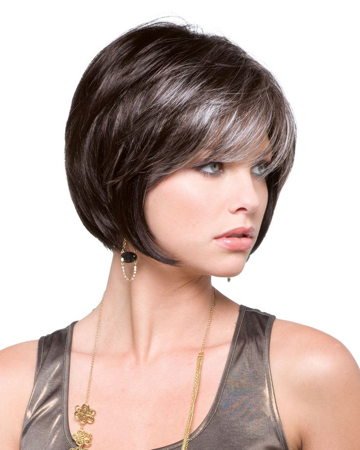 Каскадное каре на короткие волосы фото Audrey Synthetic Wig by Rene of Paris Short wigs, Bob hairstyles, Short hair cut