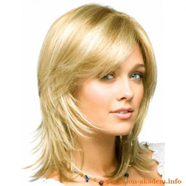 Каскадные прически фото Каскад с косой челкой на средние волосы фото 2015 Medium hair styles, Cheap huma