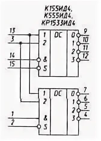Каскадный способ соединения имс Дешифраторы ТТЛ серии
