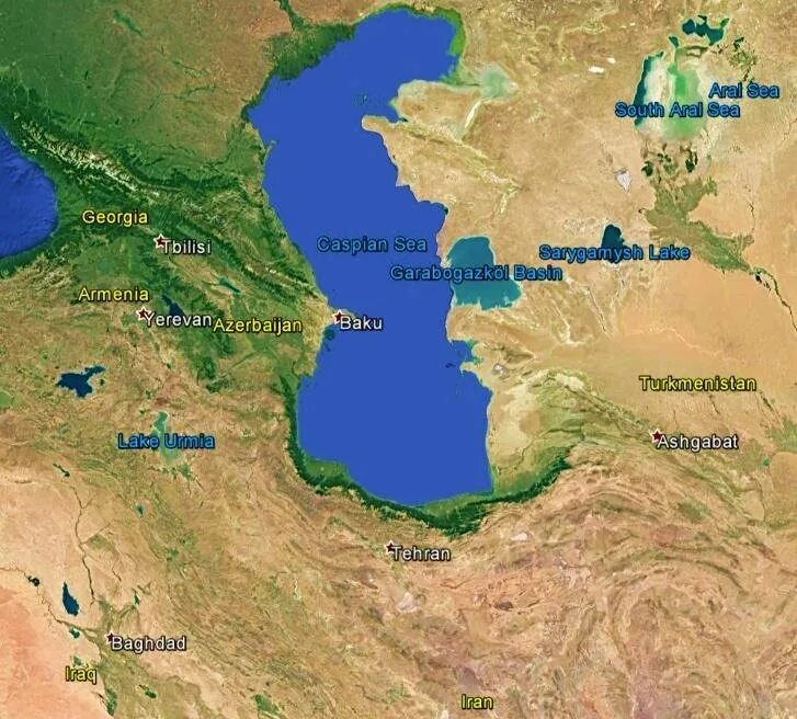 Каспийское море на карте фото The Caspian Sea geographical position Download Scientific Diagram