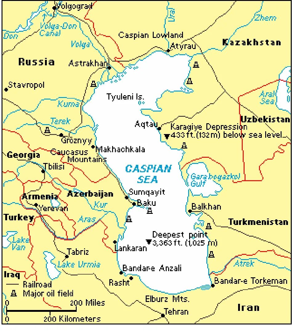 Каспийское море на карте фото Figure 1 from Review of pollution sources and controls in Caspian Sea region Sem