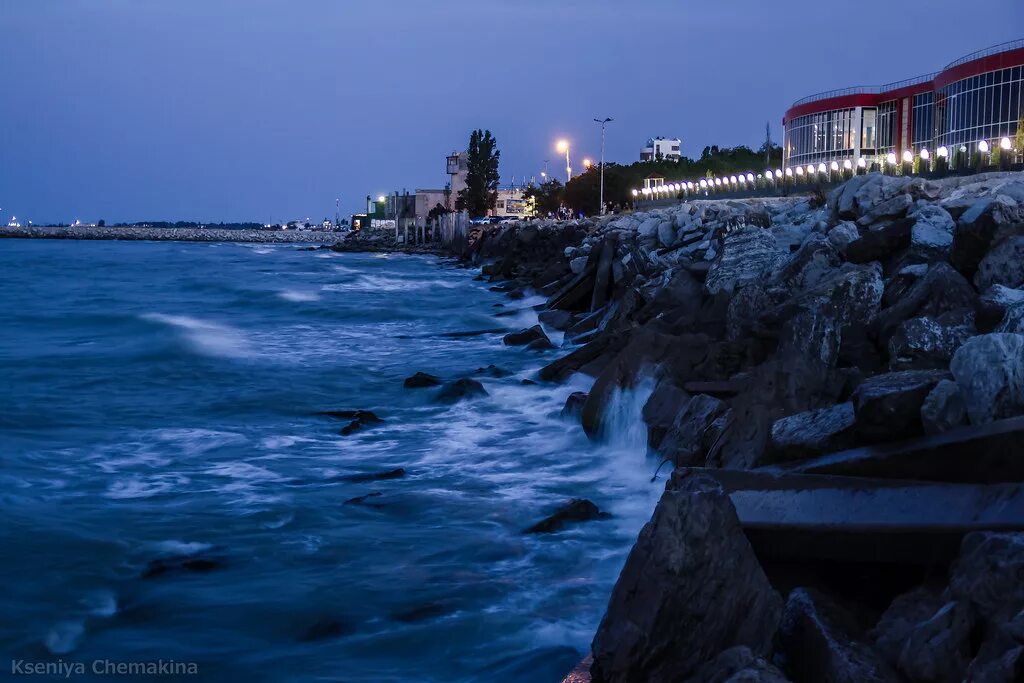 Каспийское море в дагестане фото После заката на побережье Каспийского моря... город Каспий. Flickr