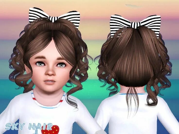 Кассандра прически для девочек Skysims Hair Toddler Jiolu-245 Sims 3 toddler hair, Kids curly hairstyles, Toddl