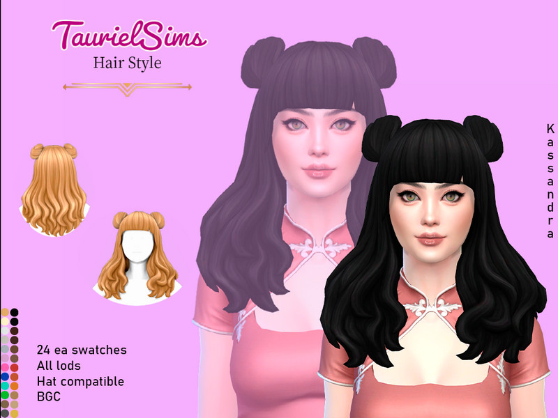 Кассандра прически для девочек The Sims Resource - Hairstyles