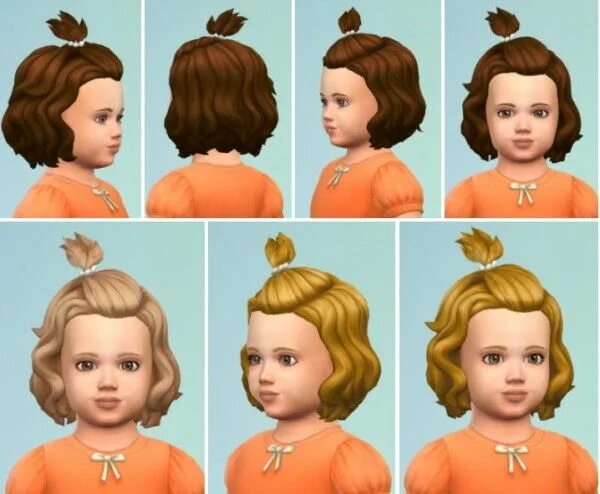 Кассандра прически для девочек Birkschessimsblog: Toddler ClipHair * Sims 4 Downloads Sims hair, Sims 4, Sims