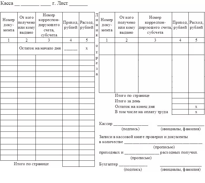 Кассовая книга фото образец Касса кассовые документы: найдено 85 картинок