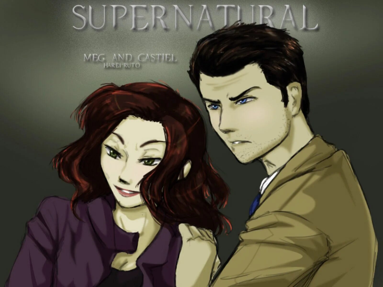 Кастиэль клуб романтики фото Supernatural - Meg and Castiel by Harei-ruto on @DeviantArt Supernatural, Castie