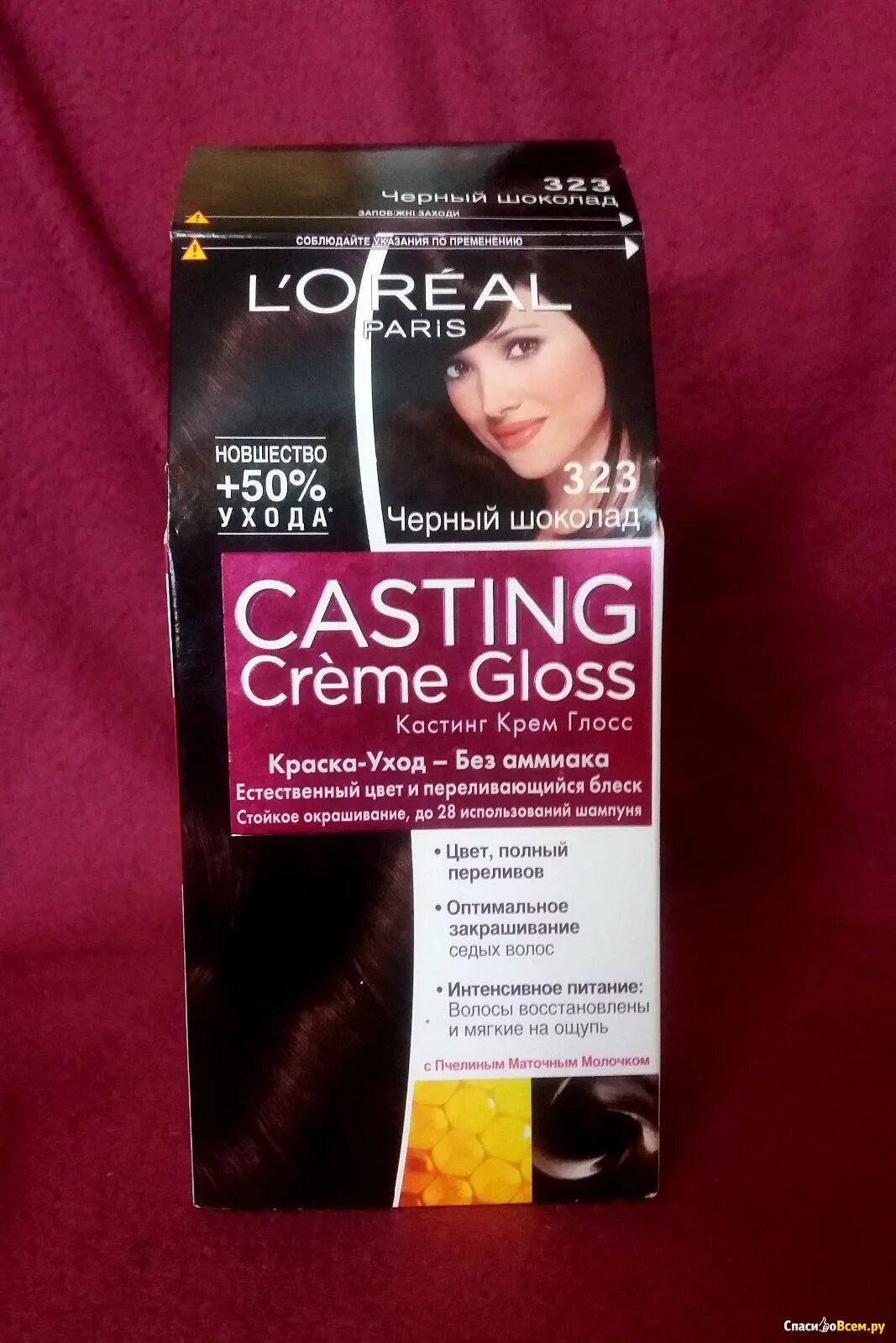 Кастинг краска шоколад фото Отзыв про Краска для волос L'Oreal Casting Creme Gloss 323 Черный шоколад: "Лоре