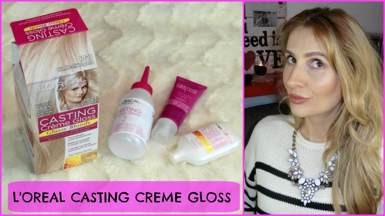 Кастинг крем глосс 810 отзывы с фото L'OREAL CASTING CREME GLOSS GLOSSY BLONDES #1021 VERY LIGHT PEARL BLONDE REVIEW 