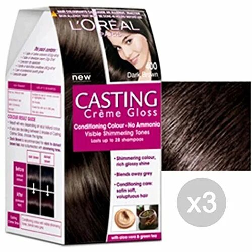 Кастинг крем глосс фото Купить краски для волос Casting Set 3 CASTING Creme Gloss 400 Brown. Ebene Und F