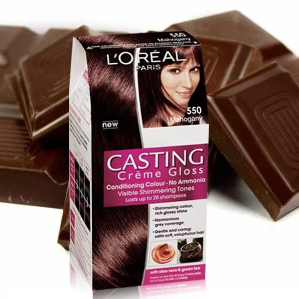 Кастинг шоколад фото Casting Créme Gloss Mahogany 550 #SpicyChocolates Tons de cabelo castanho, Pintu