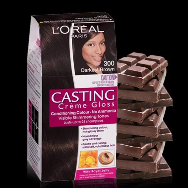 Кастинг шоколад фото Casting Créme Gloss Darkest Brown 300 #BlackChocolates Creme, Colour, Loreal par