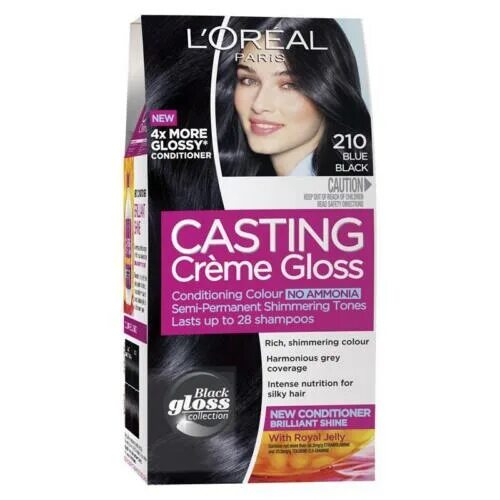 Кастинг темно фото Loreal Casting Creme Gloss 210 синий черный кондиционер цвет без аммиака 3600521