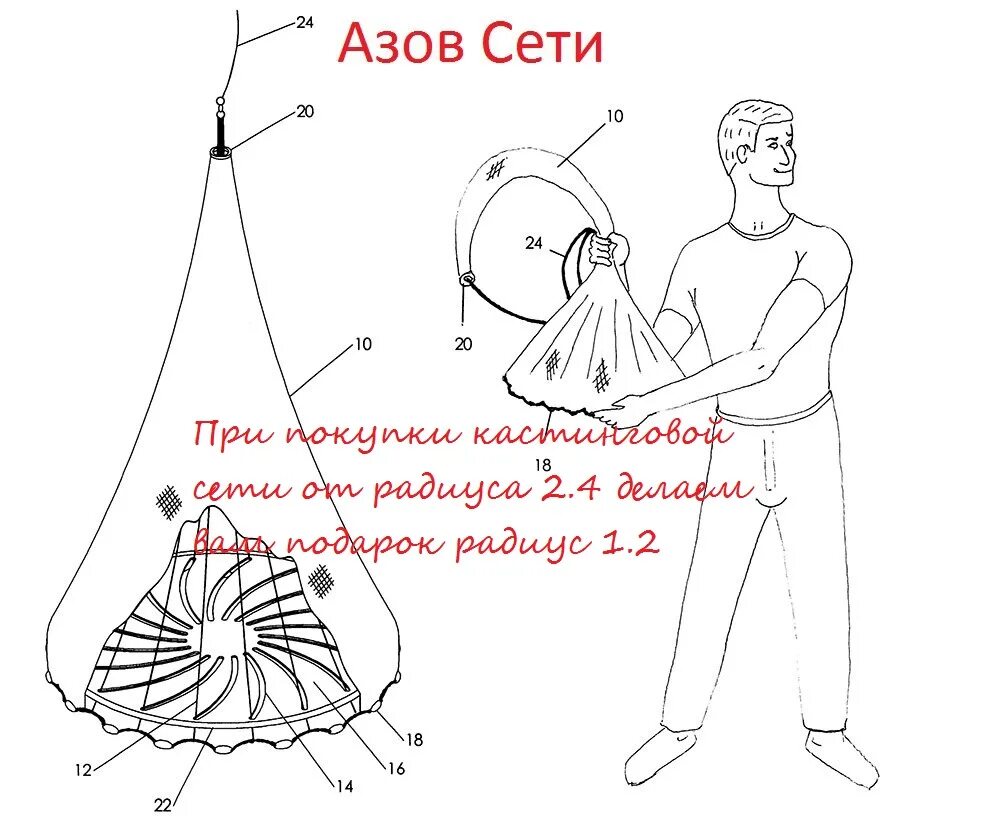 Кастинговая сеть плитами схема При покупки подарки Успей