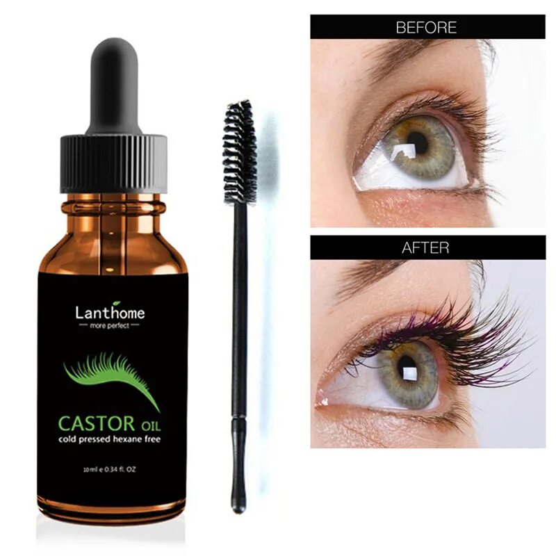 Касторовое масло для ресниц фото Natural Castor Oil Eyelashes Eyebrow Hair Growth Essential Oil Prevent Skin Agin