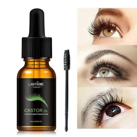 Касторовое масло для ресниц отзывы фото Lanthome 10ml Hair Growth Castor Oil Thicken Lashes Non-irritating Eyelashes Eye