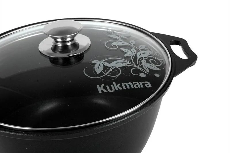Кастрюли кукмара фото Купить кастрюля антипригарное покрытие, 4,0л, стеклянная крышка традиция, kukmar