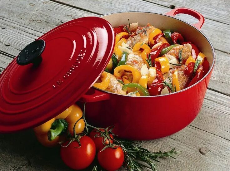 Кастрюля с едой фото Cocotte Le Creuset(Ollas y Cacerolas de Hierro Fundido) Le creuset dutch oven, B