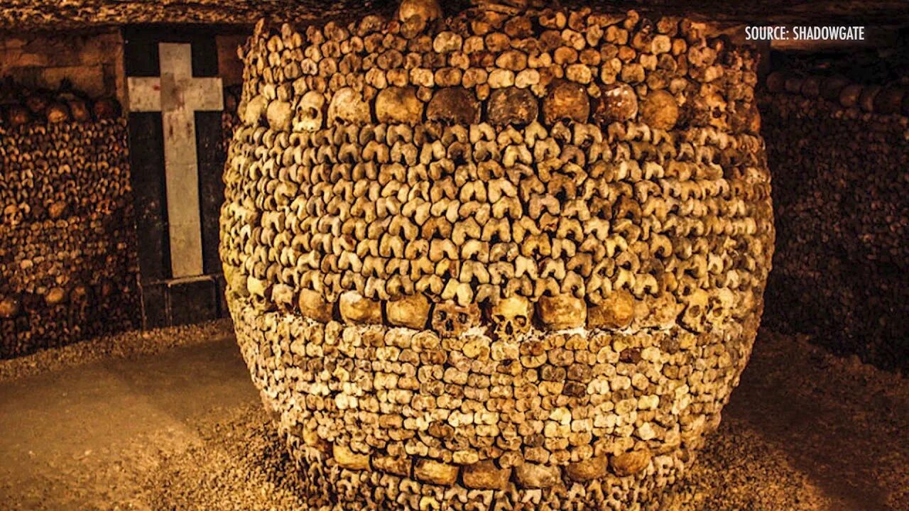 Катакомбы парижа история фото Catacombs of centuries-old skulls James Nestor - YouTube