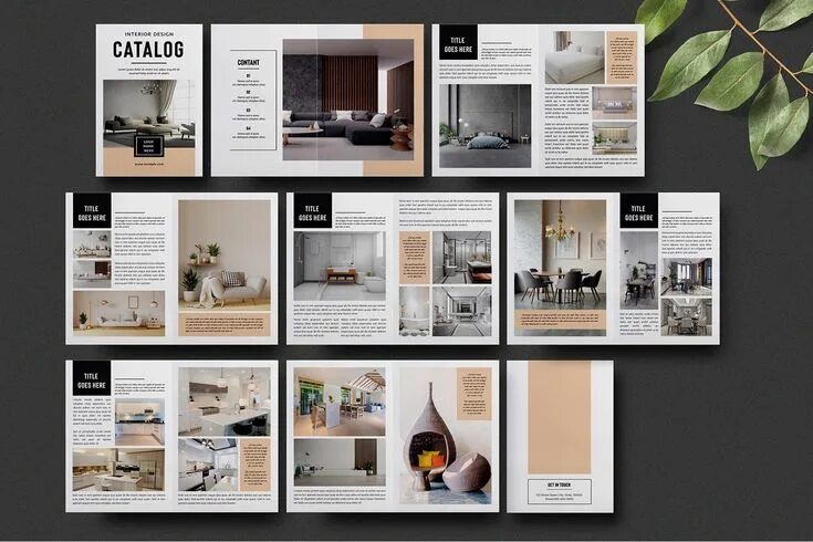 Каталог дизайнеров интерьера Printable Interior Designer Brochure Template Interior Catalog ,photoshop Templa