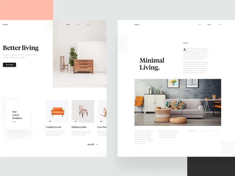 Каталог дизайнеров интерьера Minimal landing page - #VisualExploration Minimalism, Landing page, Design