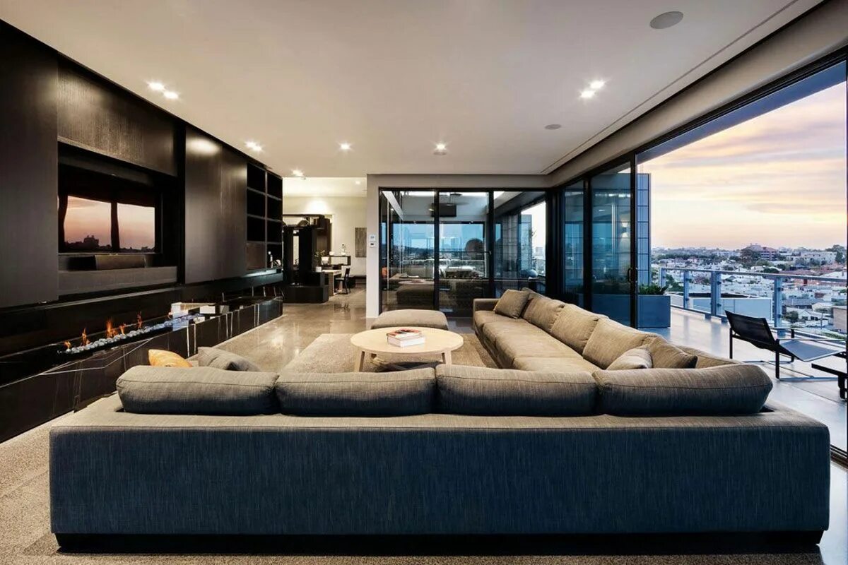 Каталог интерьеров домов Woonkamer Penthouse living, Modern living room, Penthouse living room