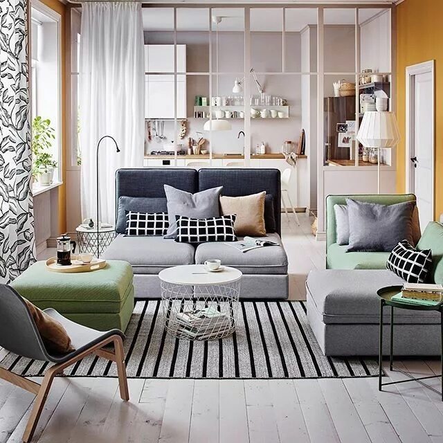Каталог интерьеров гостиной Pinterest: Salma Haris Mobilier de salon, Canapé petit espace, Idées déco salle 