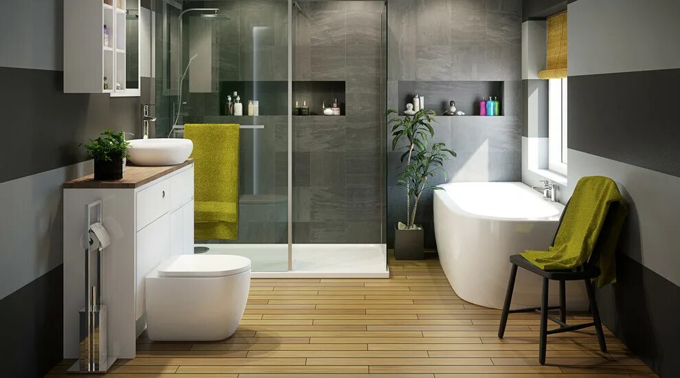 Каталог интерьеров ванных Helena Bathroom Suite - Современный - Ванная комната - Хэмпшир Houzz Россия