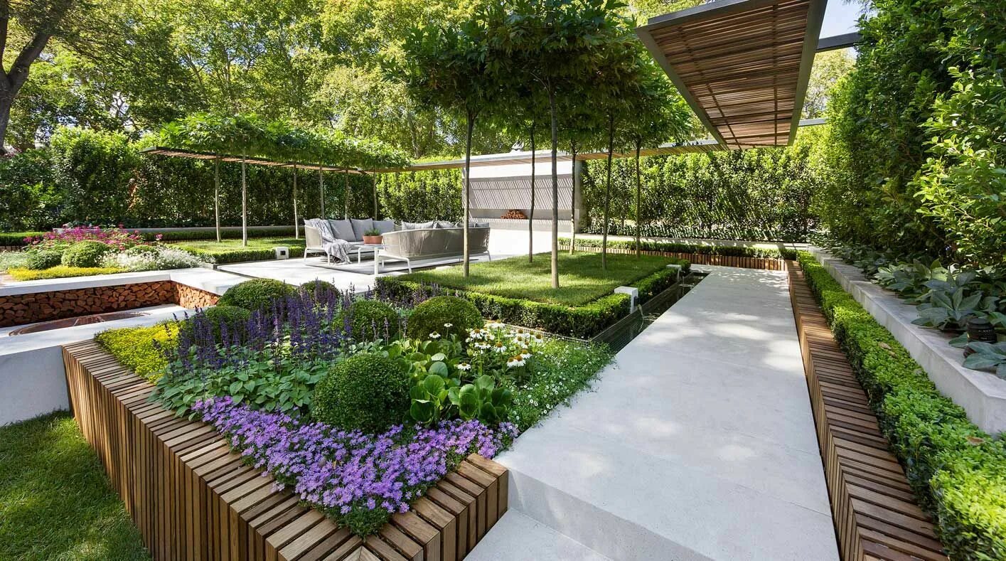 Каталог ландшафтный дизайн Melbourne International Flower & Garden Show Backyard landscaping, Modern garden