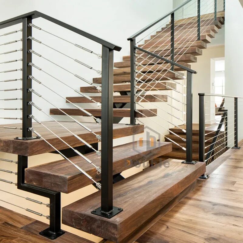 Каталог лестниц фото U-shaped Staircase / Mono Beam Staircase / Hard Wood Staircase - Buy Mono Beam S