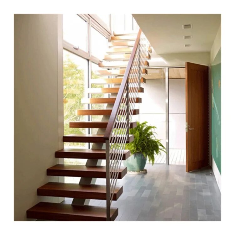 Каталог лестниц фото China Factory Customized Glass Escalier Floating Stairs Straight Staircase - Buy