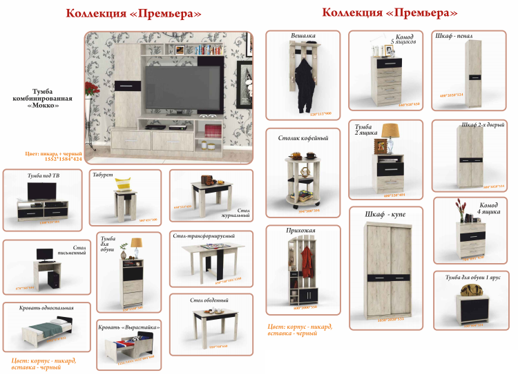 Каталог магазина финист в новосибирске фото Прихожая Премьера купить в Новосибирске - Финист мебель