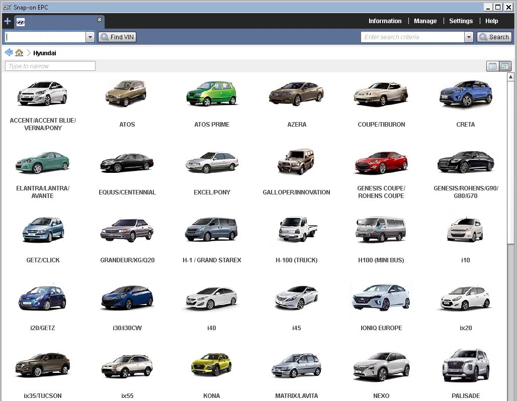 Каталог машин фото цены Каталог запчастей Hyundai Global Snap-On EPC5 3.10.6 Multi + RUS