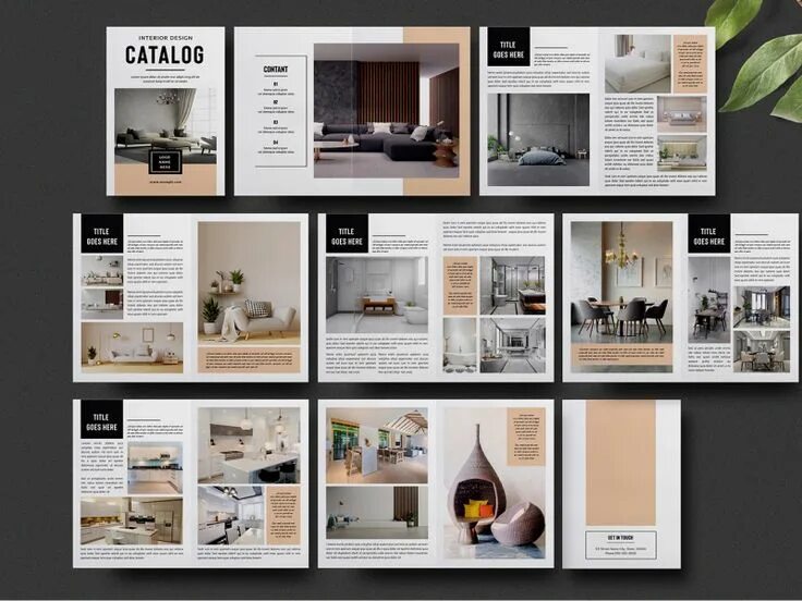 Каталог мебели для дизайн интерьера Interior Design Brochure Template Interior brochures, Brochure design layout, Br