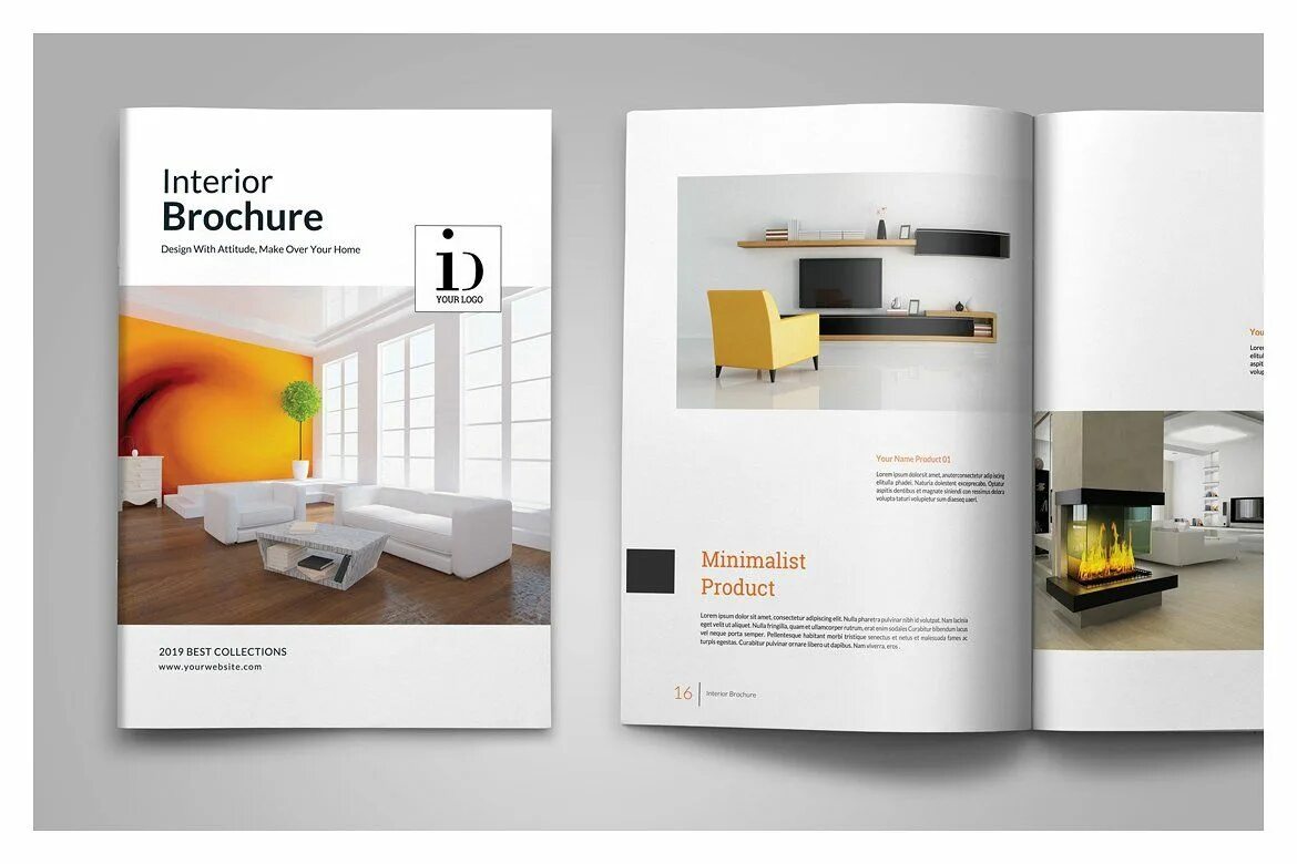 Каталог мебели для дизайн интерьера PSD - Interior Brochures / Catalogs Interior brochures, Brochure, Brochure desig