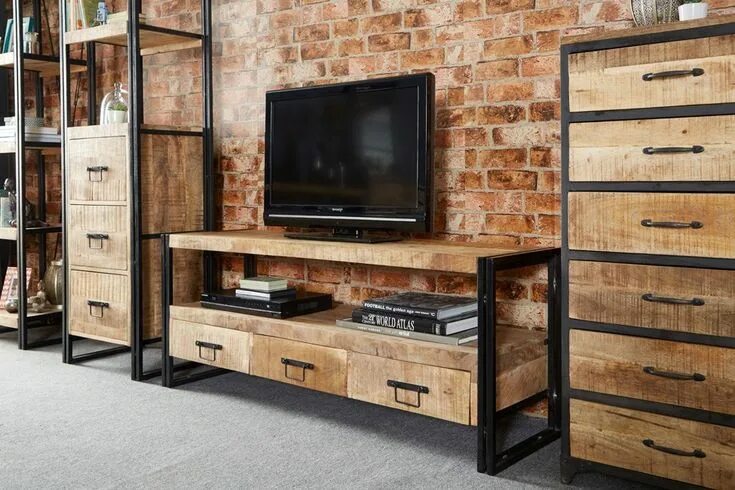 Каталог мебели в стиле лофт fhfghk Diy industrial furniture, Industrial tv stand, Vintage industrial furnitu