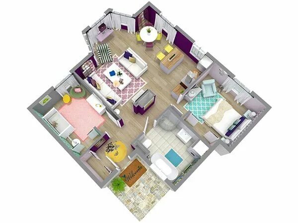 Каталог планировок домов Create Professional 2D and 3D Floor Plans Floor plans, Bedroom flooring, 2 bedro