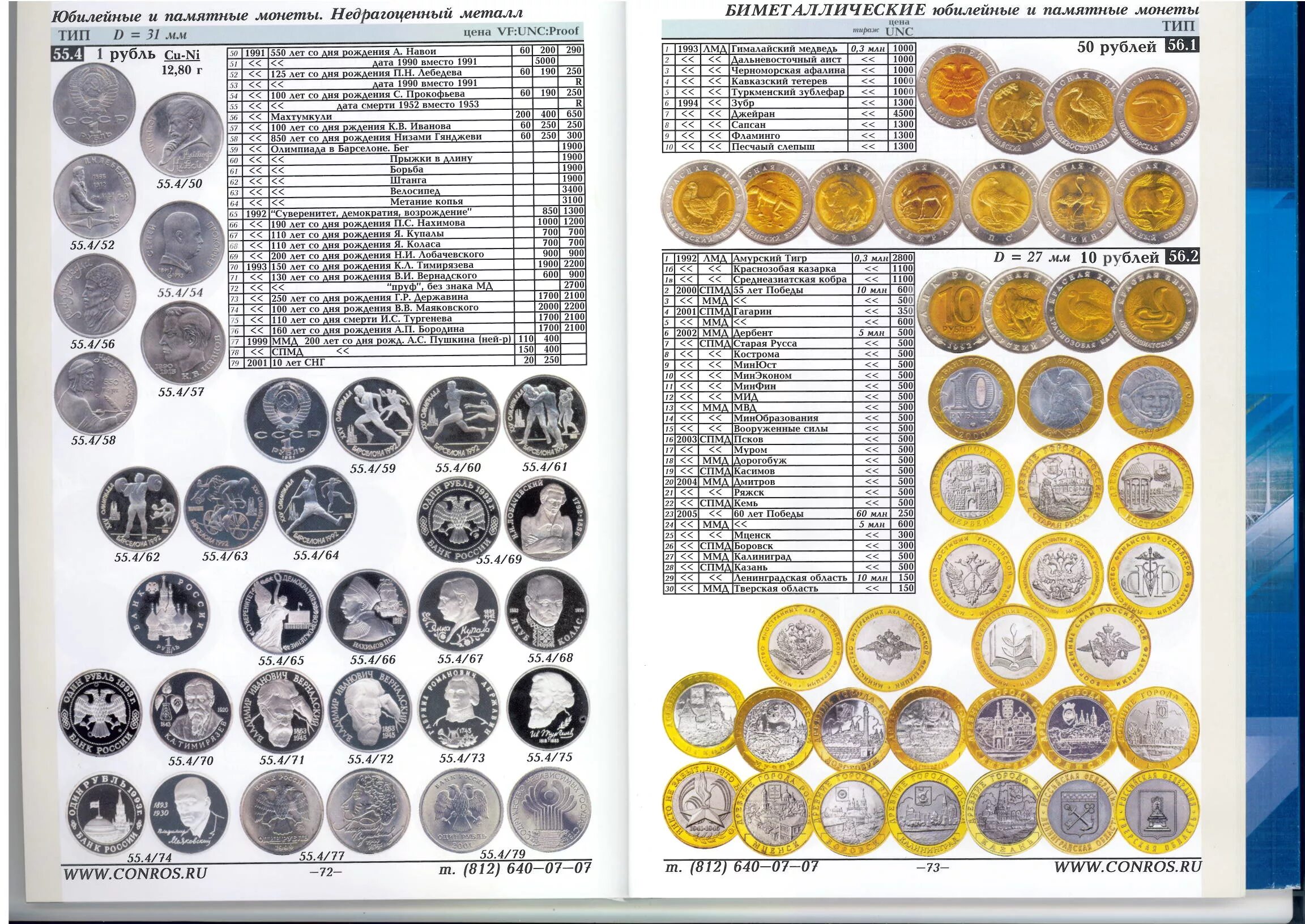 Каталог советских монет фото Ценники на монеты из драгоценных и не драгоценных металлов Megacoin.ru