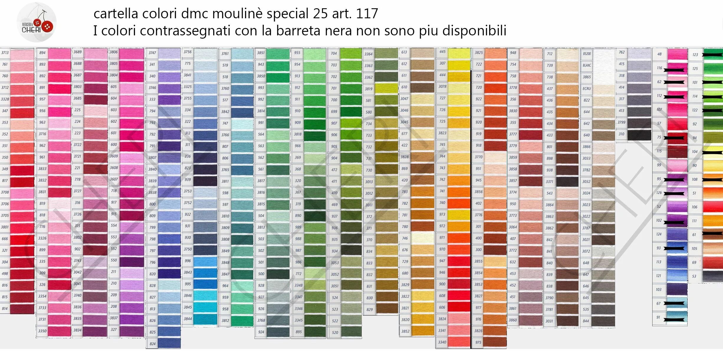 Каталог цветов фото Filo DMC Mouliné Spécial Filo da ricamo, Punto croce e Colori