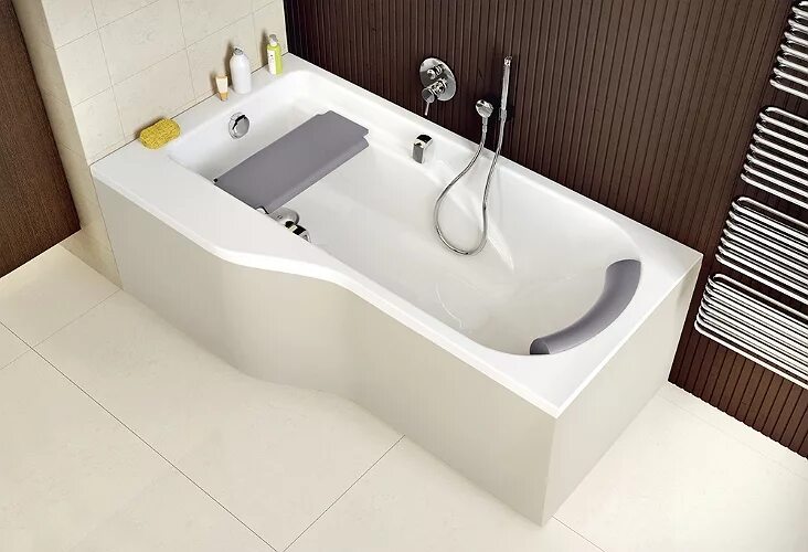 Каталог ванн с ценами фото Купить Акриловая ванна с ручками 180х80 KOLO Comfort Plus XWP1481000 - цена на с
