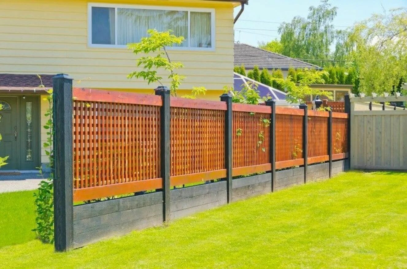 Каталог заборов фото Home4rt.com Backyard fences, Patio fence, Privacy fence designs