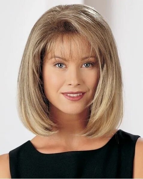 Каталог женских стрижек средней длины фото Fashion Women Blonde Bobs Hairstyles Wigs Hair Replacement Wig Short Bob Wig Hai