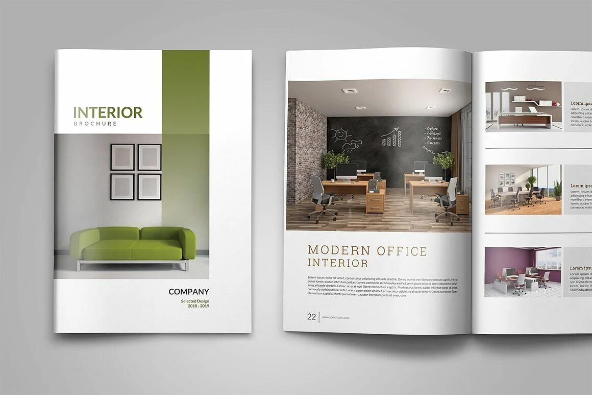 Каталоги дизайна интерьера PSD - Interior Brochures / Catalogs Interior brochures, Interior design template