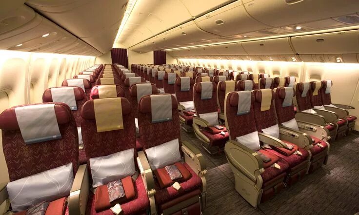 Катарские авиалинии самолеты внутри фото Pic 26 Qatar Airways' Boeing 777-200LR Economy Class Airplane interior, Aircraft