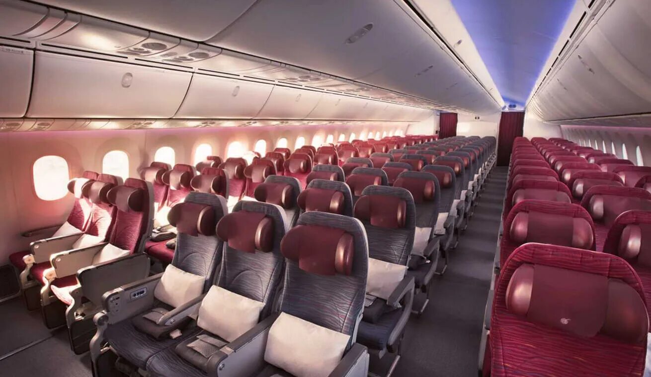 Катарские авиалинии самолеты внутри фото Qatar Airways Boeing 787 Dreamliner Qatar Airways