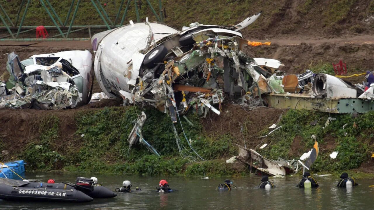 Катастрофы самолетов фото TransAsia flight’s engines failed before crash in Taiwan