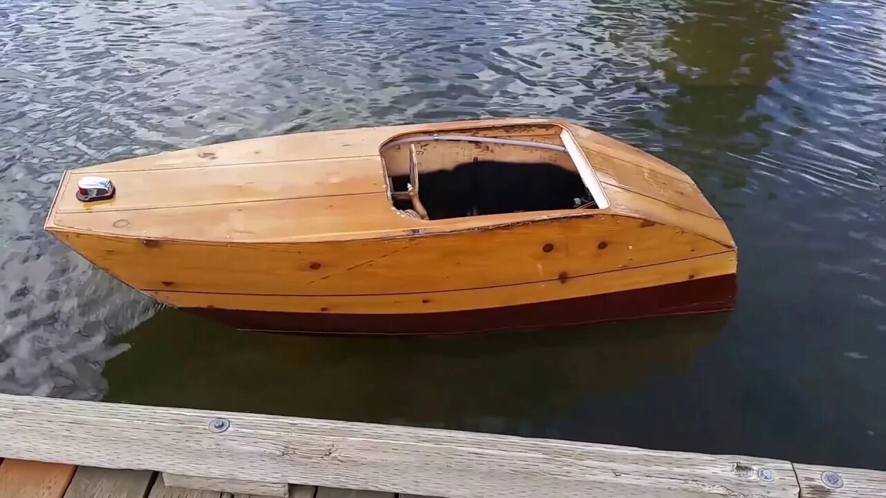 Катер самоделка Plywood boat small electric inboard - YouTube